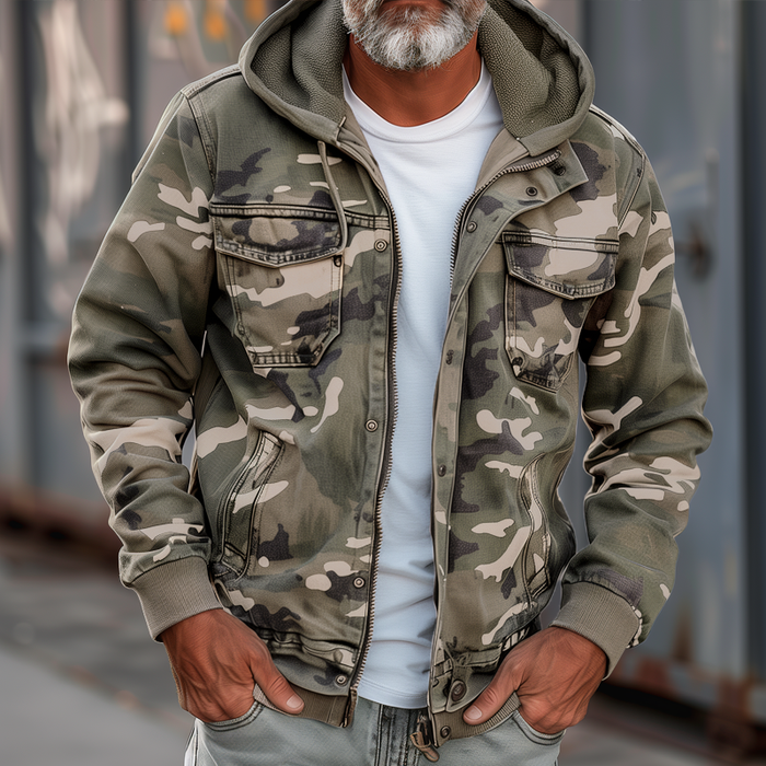 Kaarna | Tyylikäs camouflagemalli takki