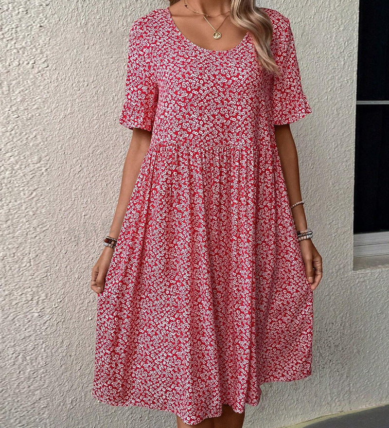 Kukka | Elegantti midimekko kukkakuviolla