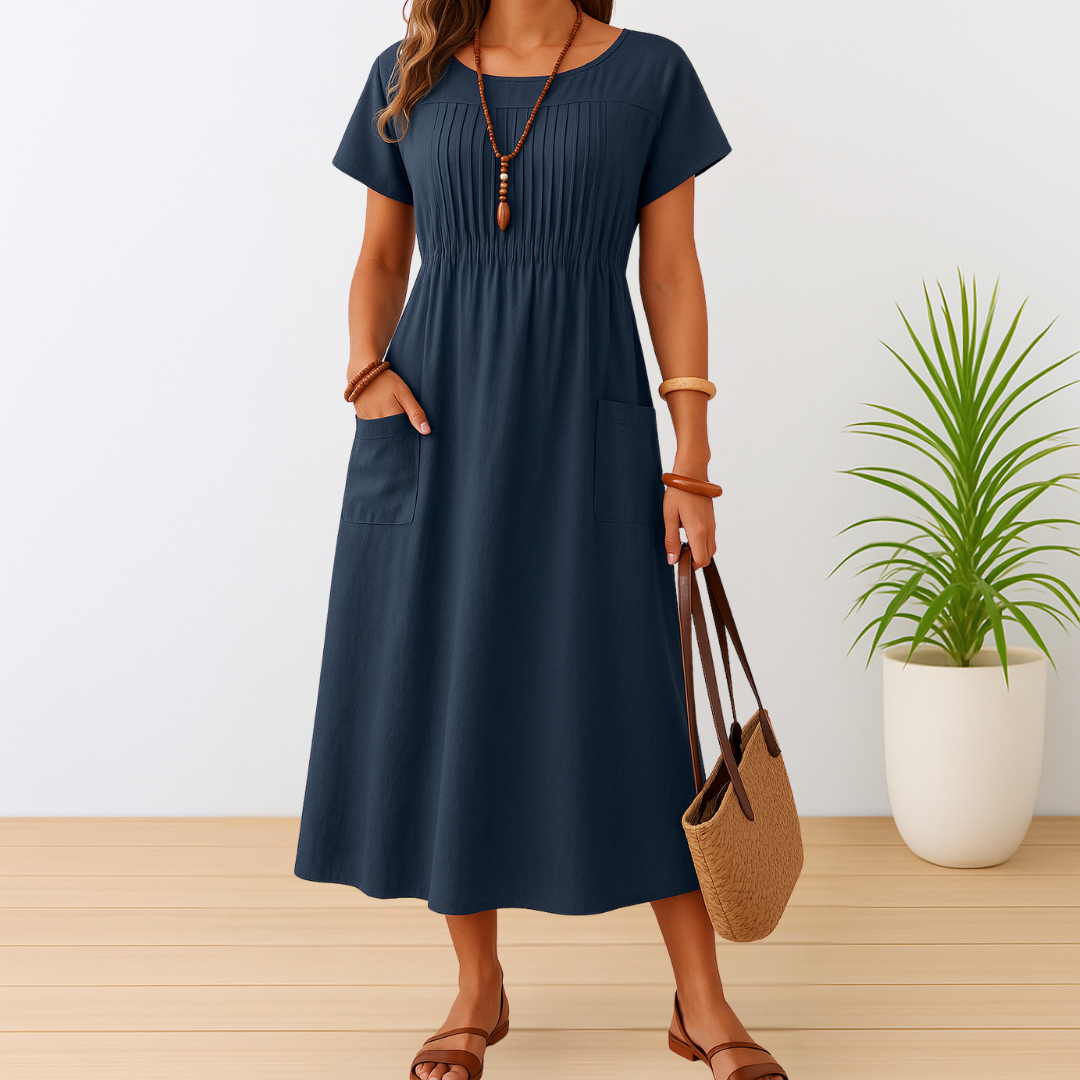 Leonie | Tyylikäs mekko taskuilla