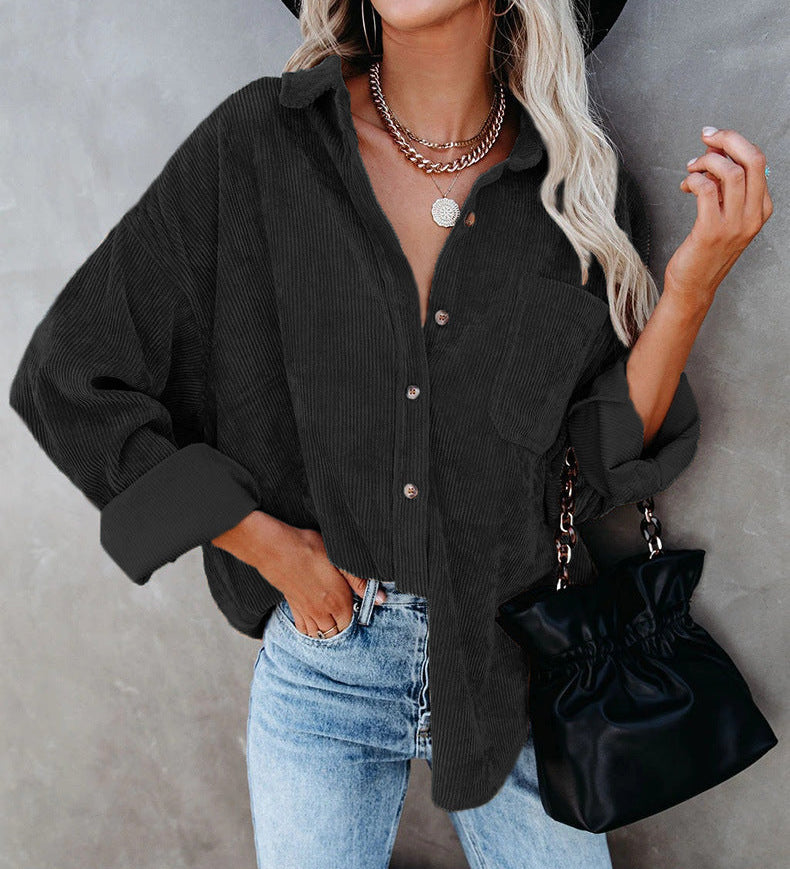 Bella | Vintage-samettinen paitapusero