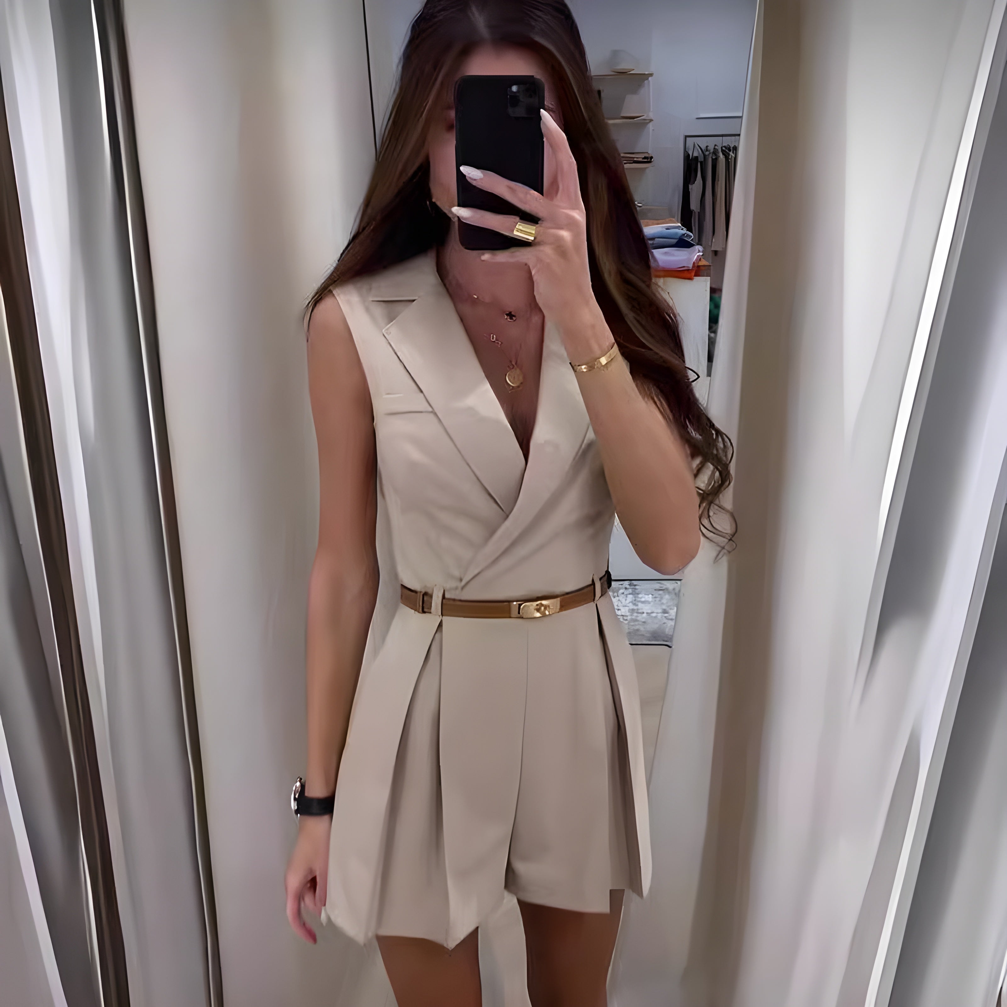 Cheska | Tyylikäs olkaimeton jumpsuit - Siro ja elegantti haalari