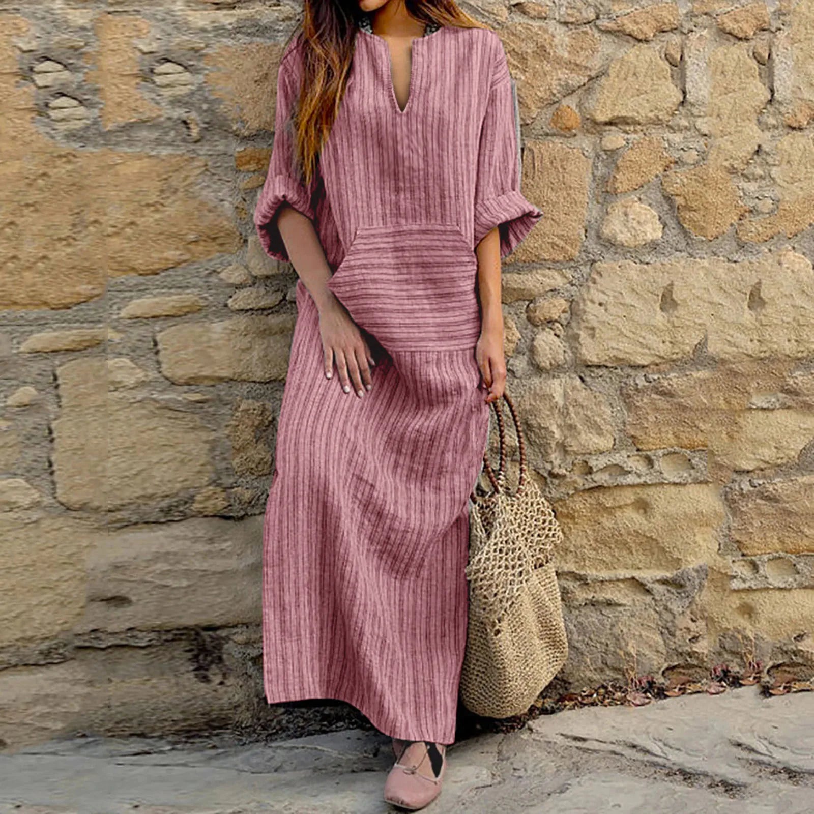 Ingeborg | Raidallinen vintage-maksimekko