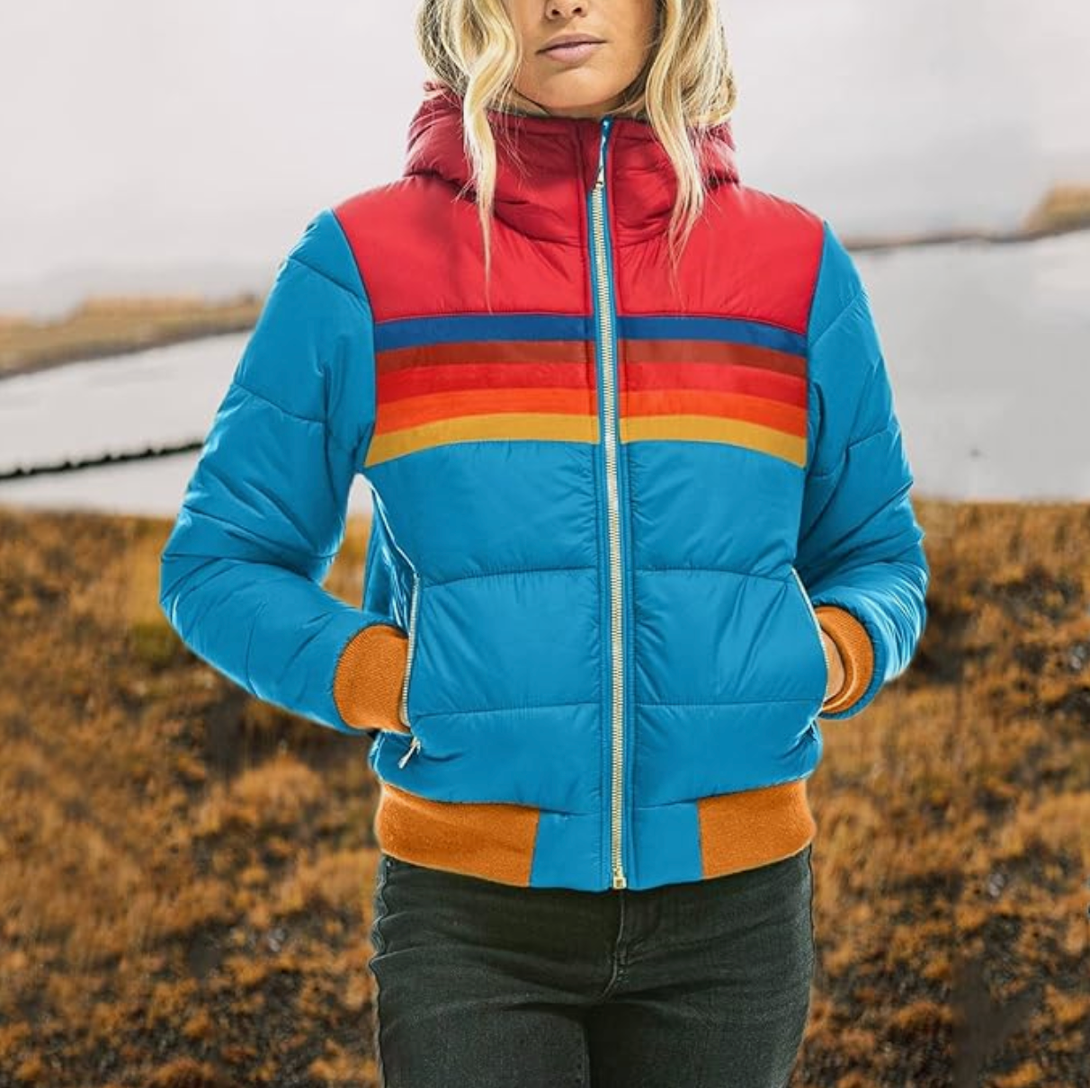 Roswitha | Tyylikäs retro-parka tekoturkiksella