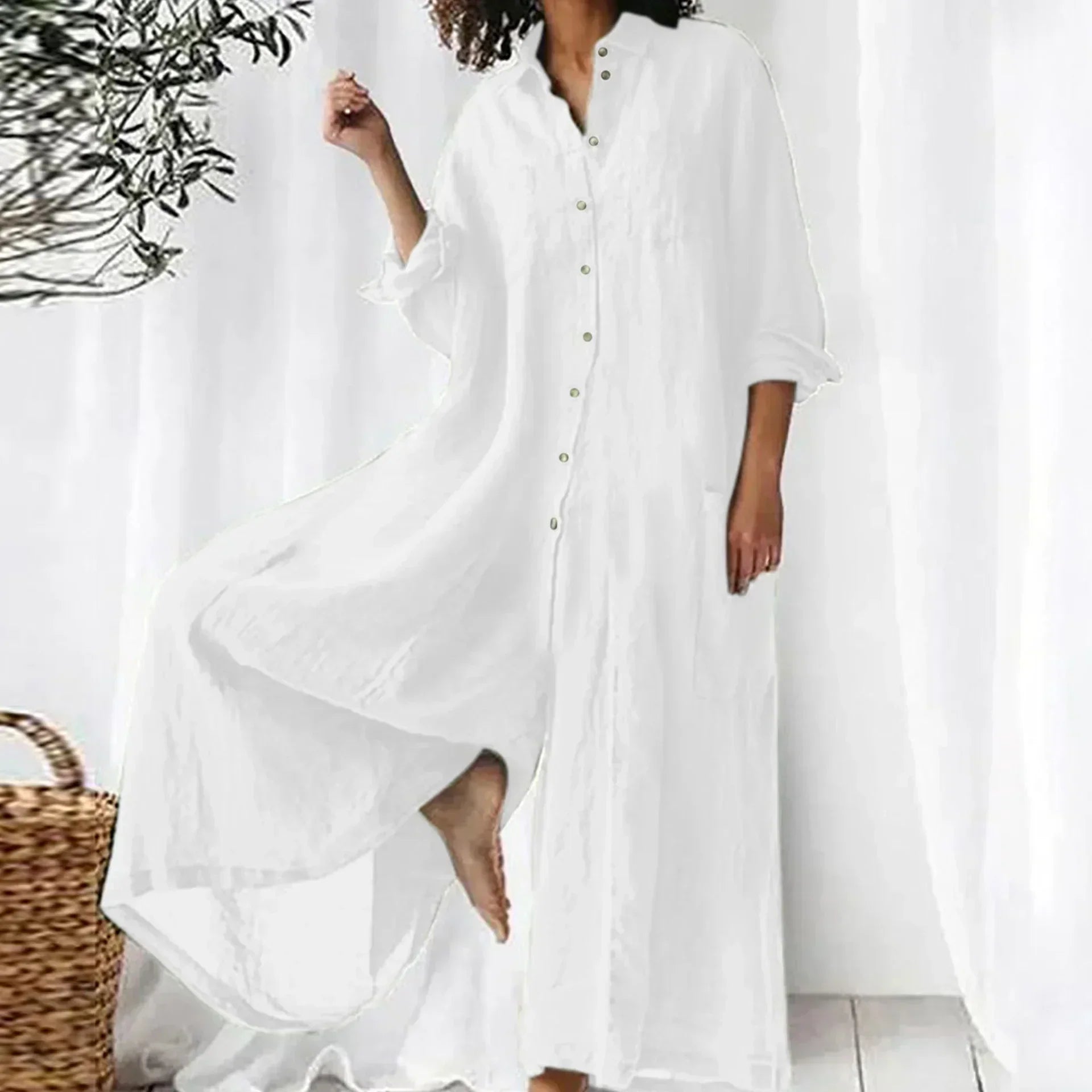 Kaarna | Yksinkertainen ja mukava pellavajumpsuit